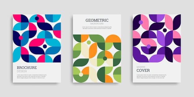 Abstract geometric business cover set