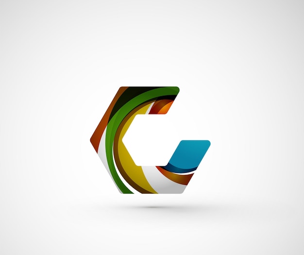 Abstract geometric company logo hexagon shape