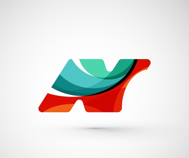 Abstract geometric company logo N letter