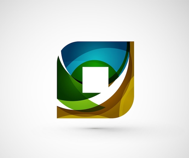 Abstract geometric company logo square rhomb