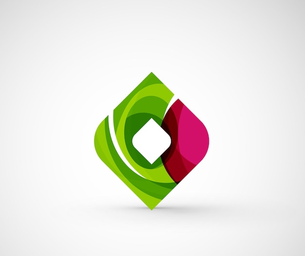 Abstract geometric company logo square rhomb