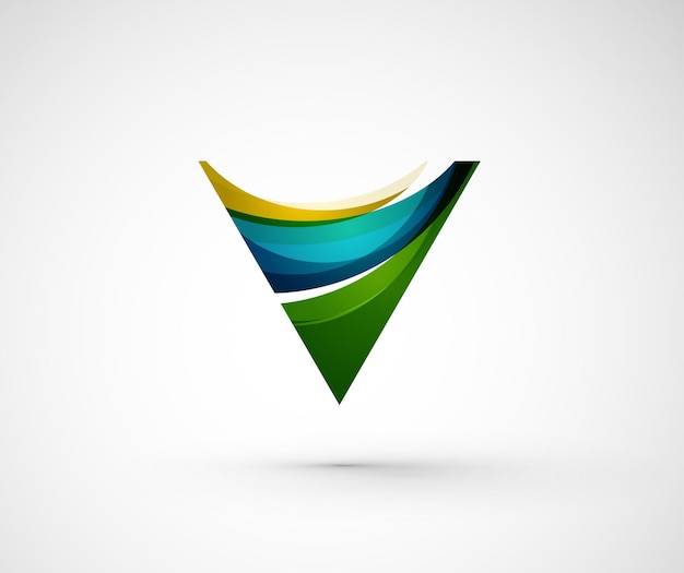 Abstract geometric company logo triangle arrow