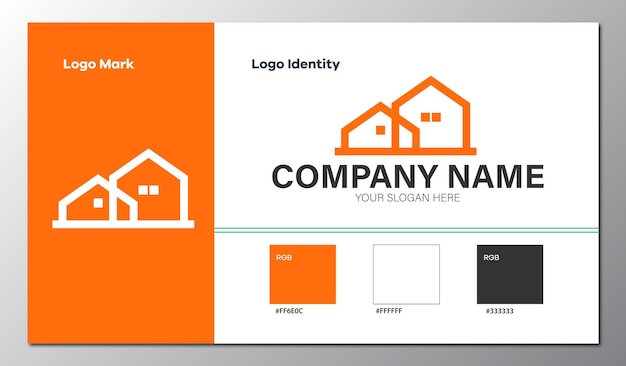 abstract geometric company logo with color guide