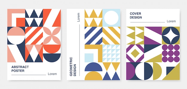 Abstract geometric covers collection.