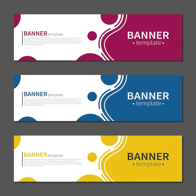 Abstract geometric design banner web template Vector liquid shape layout banners Template ready for use in web or print design