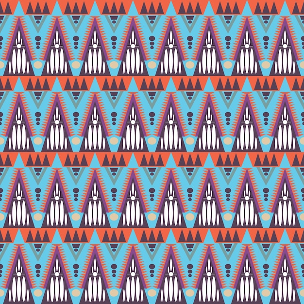 Vector abstract geometric ethnic native aztec pattern african indian seamless fabric patterns.