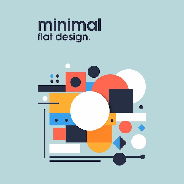 abstract geometric flat design vector