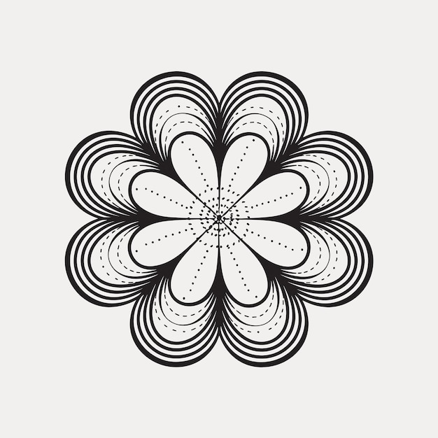 Abstract geometric floral pattern