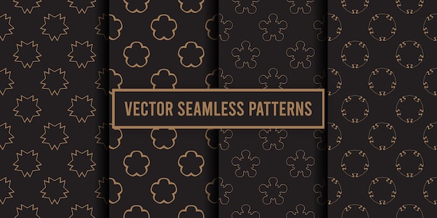 Vector abstract geometric floral seamless pattern