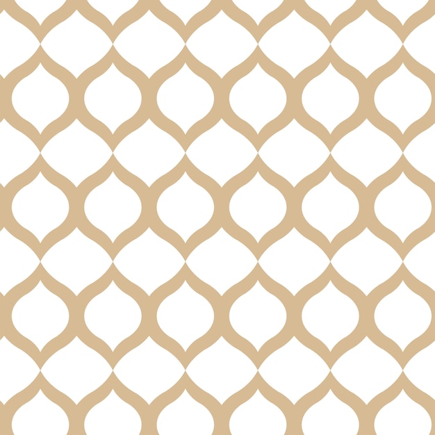 Abstract geometric gold pattern on a white background Seamless linear illustrations in Arabic style Stylish fractal texture Vector drawing to fill the background laser engraving and cutting