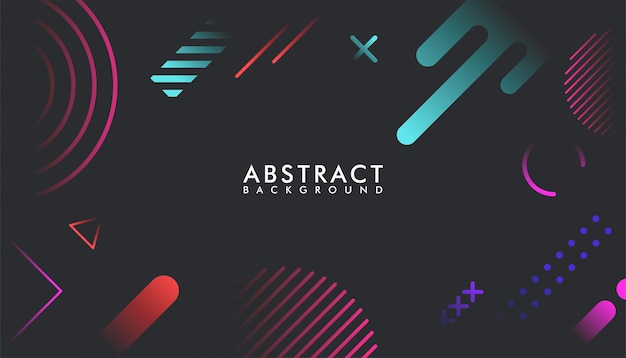 Abstract geometric gradient background with colorful