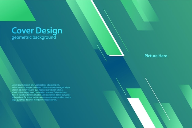 abstract geometric green background vector illustration