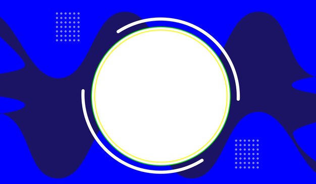 abstract geometric horizontal banner design template with dark blue background circle shape for space of photo collage Combination blue gradient element design