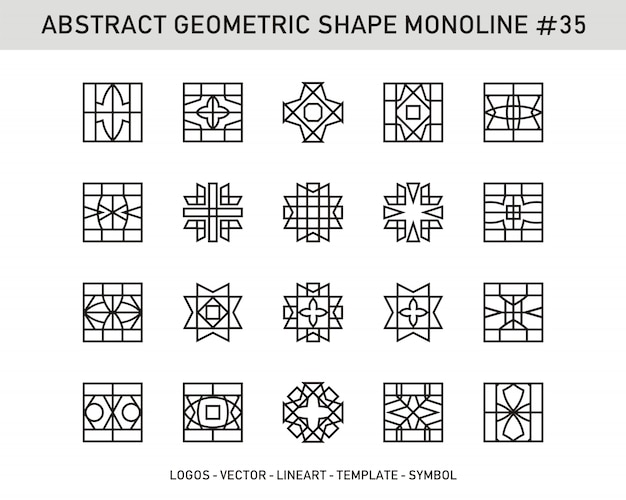 Abstract geometric icons collection