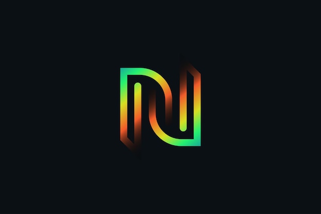 Abstract and Geometric Letter N Logo Design with Colorful Lines Modern Creative Logo Suitable for Business and Technology Brand Identity