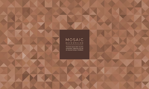 Abstract geometric mosaic glitter of bronze colour background