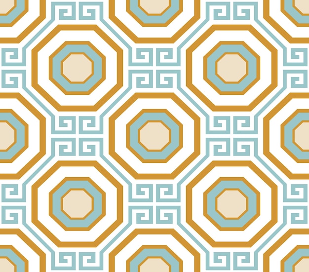 Abstract Geometric Octagon Seamless Vector Pattern Interior Luxury Style Minimal Design Perfect