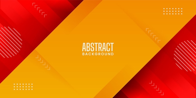 Abstract geometric pattern background design with red and yellow to used in banner poster brochure