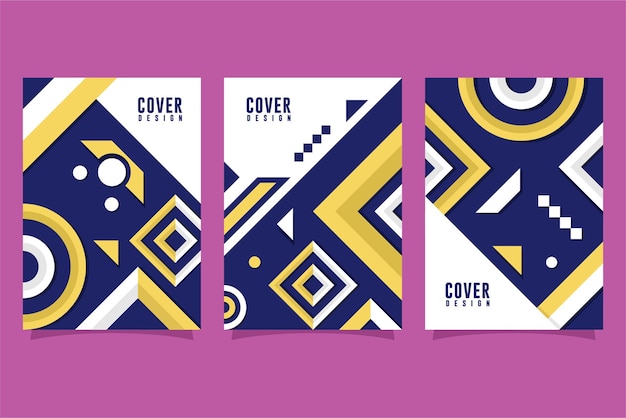 Abstract geometric pattern cover design collection