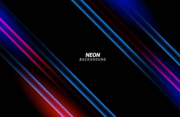 Abstract geometric pattern elegant neon eefect shiny background