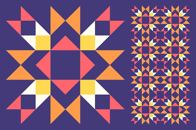 Abstract geometric pattern inspired by duvet quilting