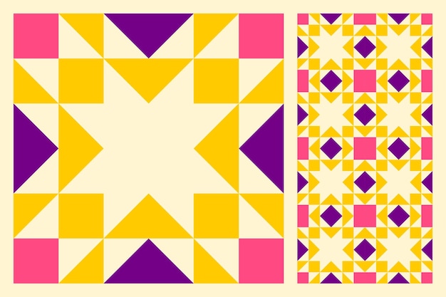 Abstract geometric pattern inspired by duvet quilting