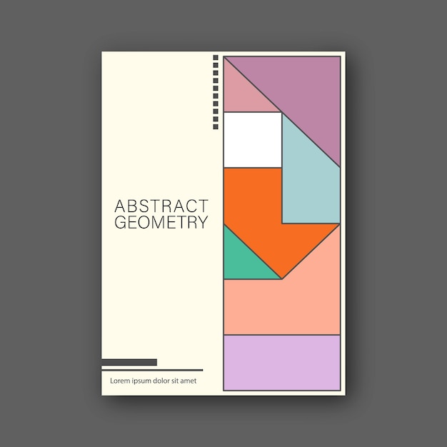 Vector abstract geometric pattern modern background of geometric shapes poster template cover flyers idea for interior design or print