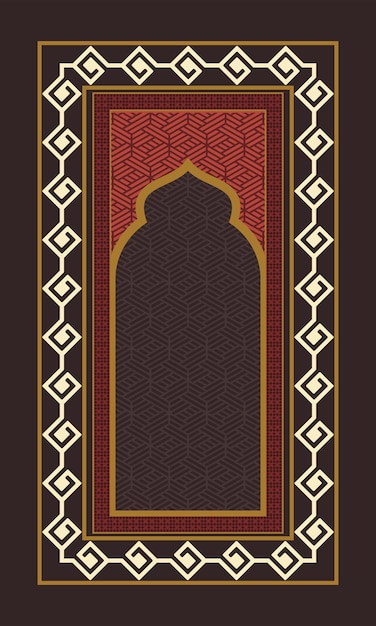 Abstract geometric pattern prayer rug sj027