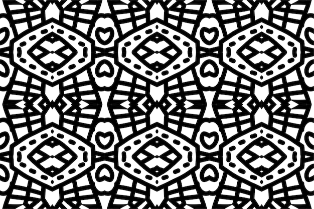 Abstract geometric pattern. Seamless vector background. Black and white ornament.