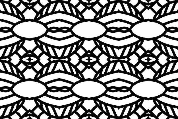 Abstract geometric pattern. Seamless vector background. Black and white ornament.