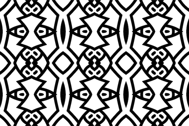 Abstract geometric pattern. Seamless vector background. Black and white ornament.