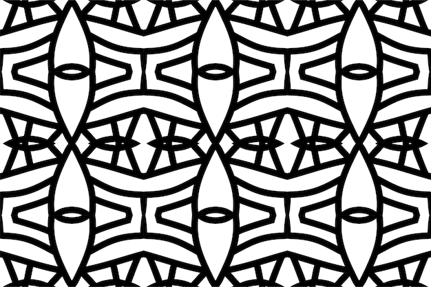 Abstract geometric pattern. Seamless vector background. Black and white ornament.