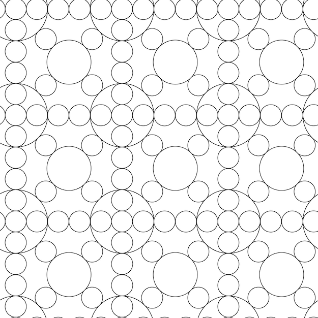 Vector abstract geometric pattern with circles crosses stripes lines seamless vector background