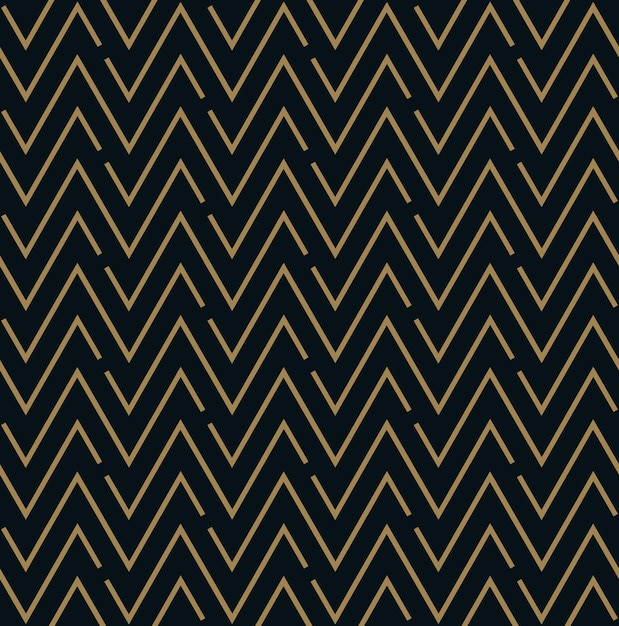 Abstract geometric pattern with lines A seamless vector background Blue black and gold texture