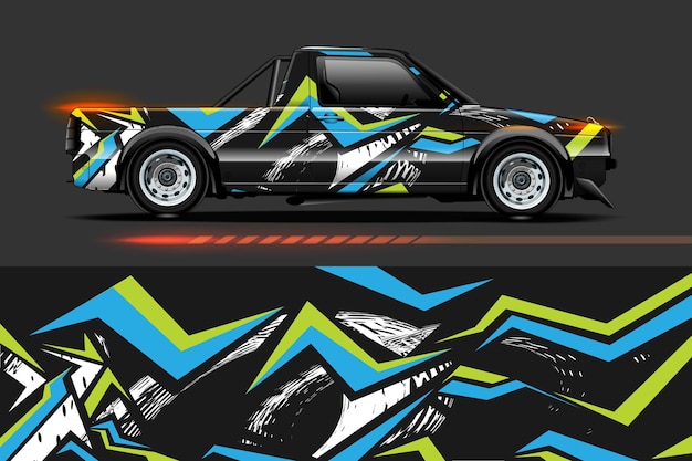 Abstract geometric Racing background for vinyl wrap and decal