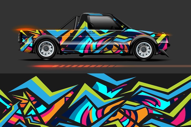 Abstract geometric Racing background for vinyl wrap and decal