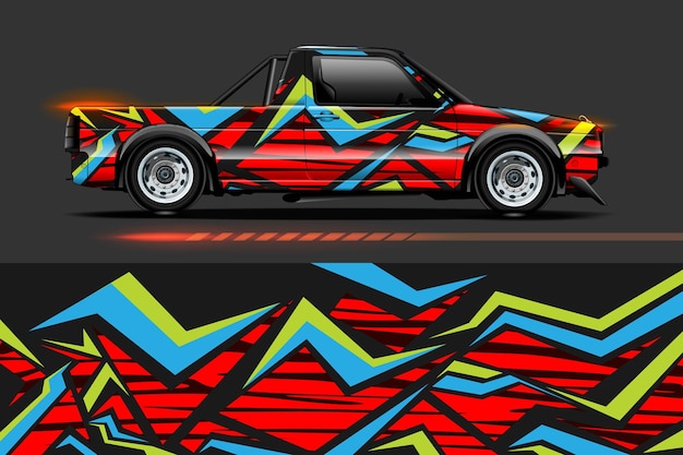 Abstract geometric Racing background for vinyl wrap and decal