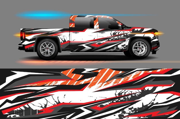 Abstract geometric Racing background for vinyl wrap and decal