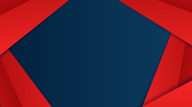 Abstract geometric red and dark blue background design