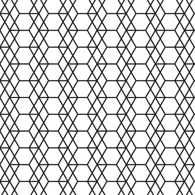 Abstract geometric seamless pattern. Black and white style pattern.