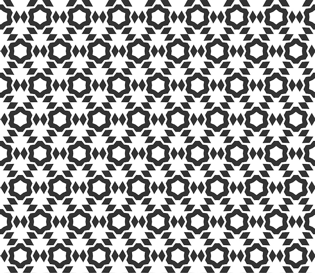 Abstract geometric Seamless pattern Repeating geometric Black and white texture geometric decoration