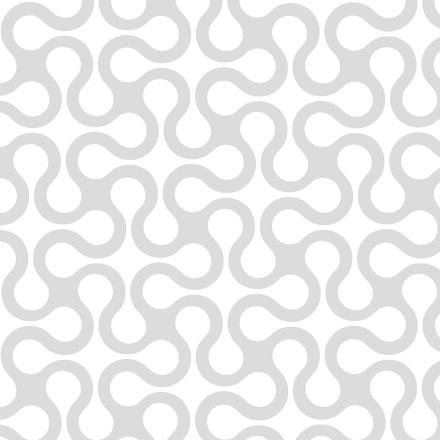 Abstract geometric seamless pattern with curved stripes, lines