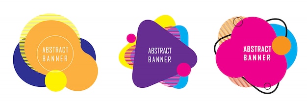 abstract geometric shape banner