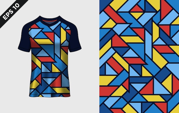 Abstract geometric shape design for sport jersey background