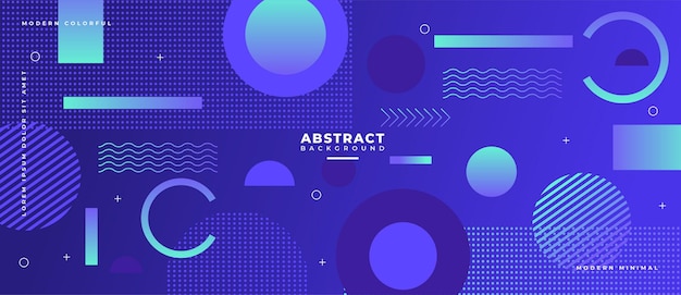 Abstract geometric shapes composition banner