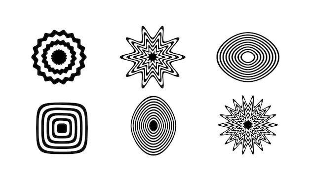 Abstract geometric shapes and graphic elements design.