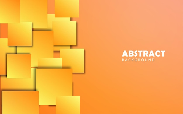 Abstract geometric square orange color background