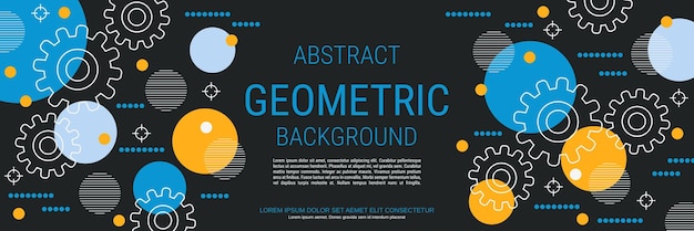 Abstract geometric style vector illustration