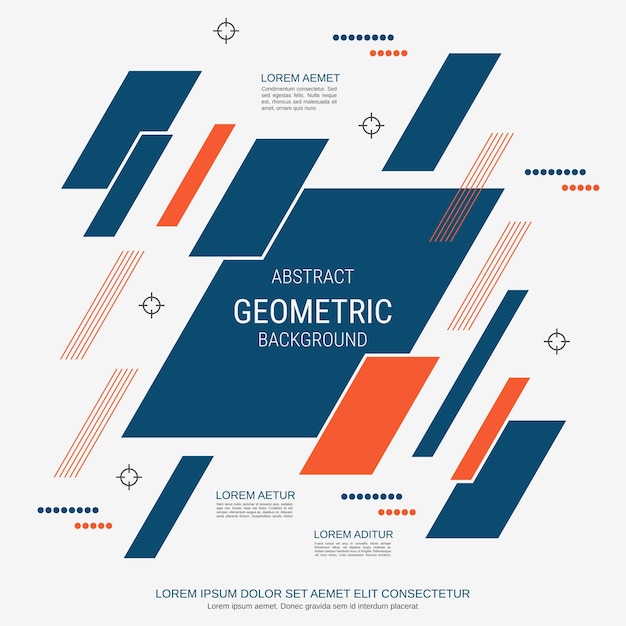 Abstract geometric style vector illustration