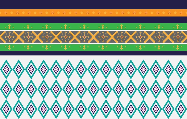 Abstract geometric and tribal patterns Usage design local fabric patterns geometric Vector